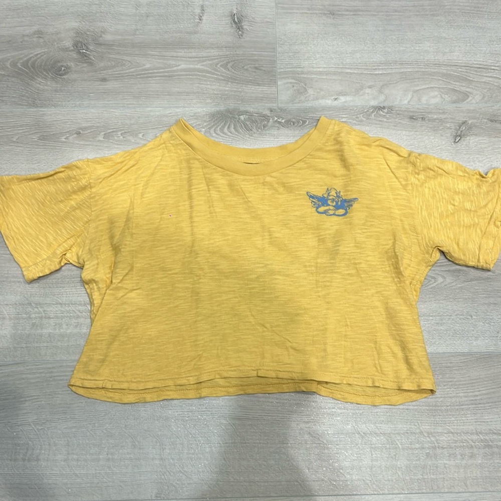 Boys Lie Yellow Cropped Tshirt